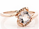 Peach Morganite 10k Rose Gold Ring 0.73ctw