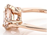 Peach Morganite 10k Rose Gold Ring 0.73ctw