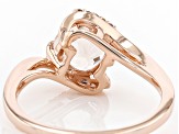 Peach Morganite 10k Rose Gold Ring 0.73ctw