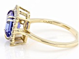 Blue Tanzanite 14K Yellow Gold Ring 2.62ctw