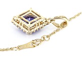 Blue Tanzanite 14K Yellow Gold Pendant With Chain 2.62ctw