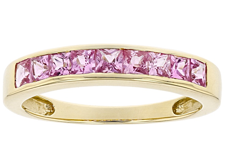 Pink Sapphire 10k Yellow Gold Ring 0.60ctw - AMJ131 | JTV.com Pink Sapphire 10k Yellow Gold Ring 0.60ctw - AMJ131 | JTV.com