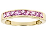 Pink Sapphire 10k Yellow Gold Ring 0.60ctw