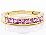 Pink Sapphire 10k Yellow Gold Ring 0.60ctw