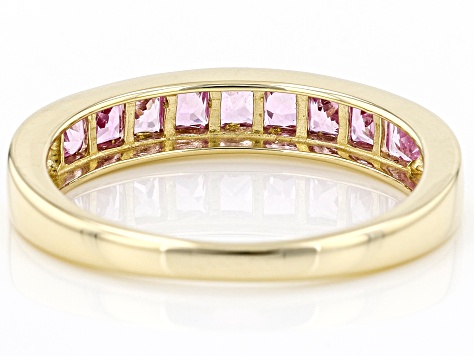 Pink Sapphire 10k Yellow Gold Ring 0.60ctw