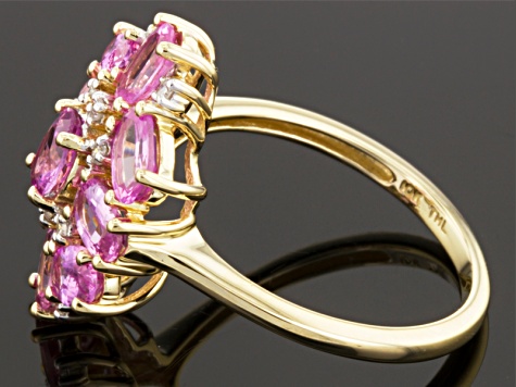 Pink Sapphire 10k Yellow Gold Ring 2.27ctw