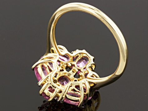 Pink Sapphire 10k Yellow Gold Ring 2.27ctw