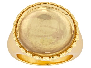 Clear Crystal Matte Gold Tone Ring