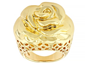 Gold Tone Rose Ring