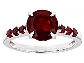 Red Labradorite Rhodium Over 10k White Gold Ring 1.77ctw