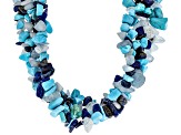 Blue lapis lazuli sterling silver necklace