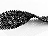 Black Spinel Rhodium Over Sterling Silver Bracelet Approximately 80.00ctw