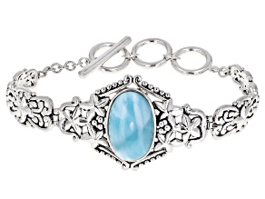 Blue larimar sterling silver bracelet