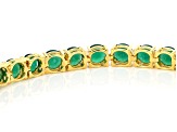 Green onyx 18k gold over sterling silver bracelet