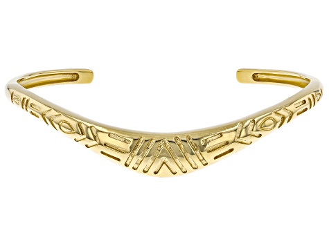 18K Yellow Gold Over Silver Boomerang Bracelet