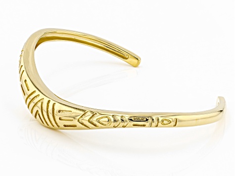 18K Yellow Gold Over Silver Boomerang Bracelet