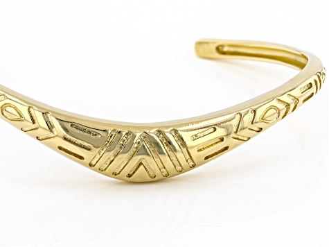 18K Yellow Gold Over Silver Boomerang Bracelet