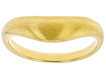Picture of 18K Yellow Gold Over Sterling Silver Boomerang Brushed Matte Ring