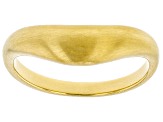 18K Yellow Gold Over Sterling Silver Boomerang Brushed Matte Ring