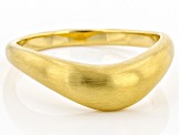 18K Yellow Gold Over Sterling Silver Boomerang Brushed Matte Ring