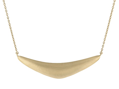 18K Yellow Gold Over Silver Boomerang Necklace