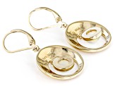 Multi Color Ethiopian Opal 18K Yellow Gold Over Silver Textured Design Earrings