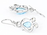 Larimar & Ethiopian Opal Rhodium Over Silver Earrings