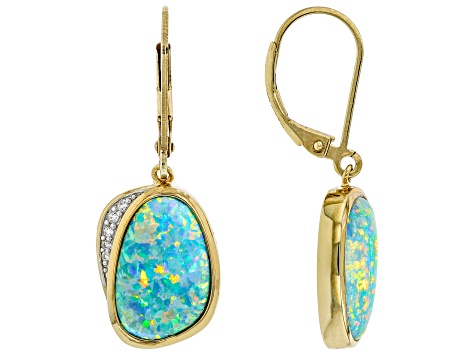 GREEN OPAL EARRINGS opal dangle earrings emerald opal earrings   Rebekajewelry