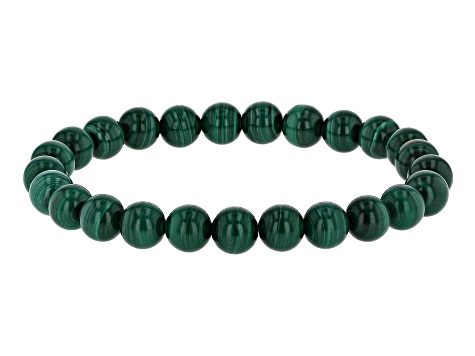 Green Malachite Beaded Stretch Bracelet