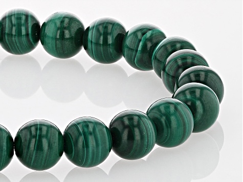 Green Malachite Beaded Stretch Bracelet