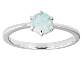 Multicolor Lab Created Opal Rhodium Over Sterling Silver Set of 3 Rings