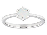 Multicolor Lab Created Opal Rhodium Over Sterling Silver Set of 3 Rings