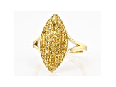 Yellow Citrine 18K Yellow Gold Over Sterling Silver Ring 0.90ctw