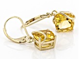 Yellow Citrine 18K Yellow Gold Over Sterling Silver Earring 3.74ctw