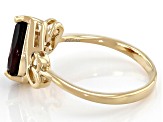 Red Garnet 18K Yellow Gold Over Sterling Silver Ring 1.10ct