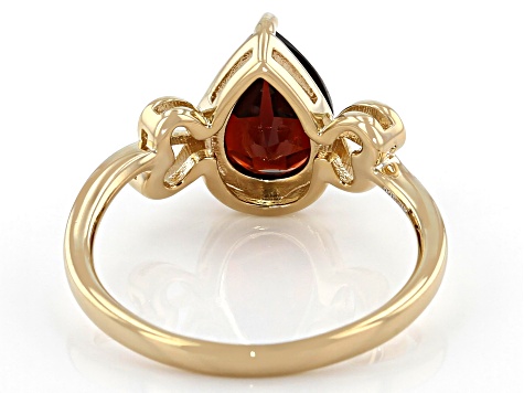 Red Garnet 18K Yellow Gold Over Sterling Silver Ring 1.10ct