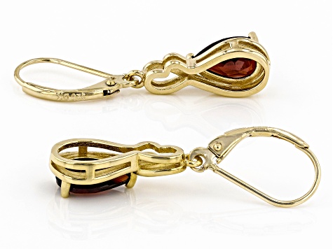 Red Vermelho Garnet™ 18K Yellow Gold Over Sterling Silver Earrings 2.81ctw