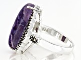 Purple Charoite Sterling Silver Ring