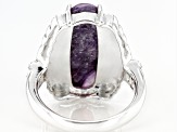 Purple Charoite Sterling Silver Ring
