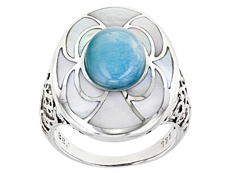 Blue Larimar Sterling Silver Ring - AVH130 | JTV.com