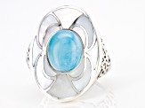 Blue Larimar Sterling Silver Ring