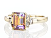 Multi Color Quartz 18K Yellow Gold over Silver Ring 1.75ctw