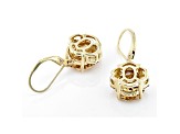 Brown Champagne Quartz 18K Yellow Gold Over Sterling Silver Earrings 8.13ctw