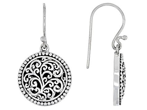 Sterling Silver Beaded Filigree Earring