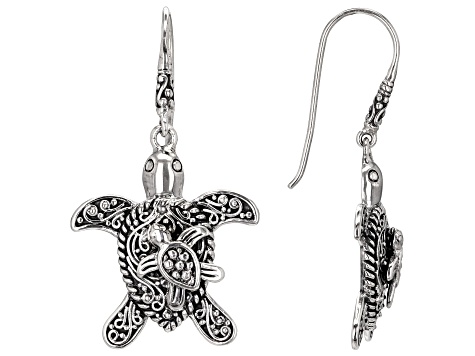 Sterling Silver Turtle Earrings