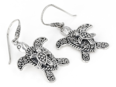 Sterling Silver Turtle Earrings