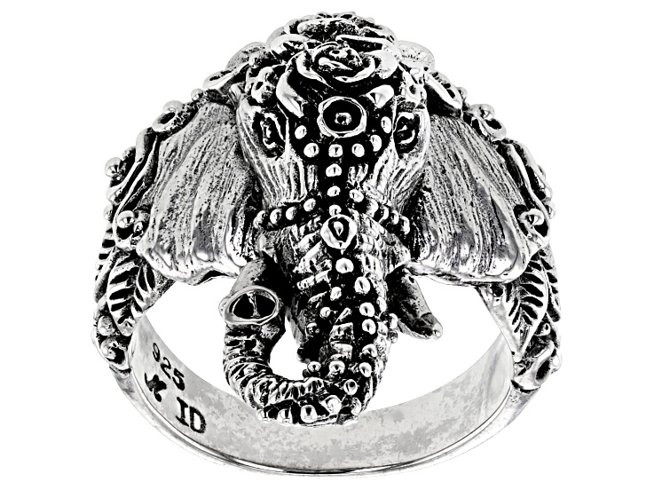ELEPHANT MOUTH RING IN 925 STERLING SILVER - Jain Silver