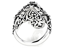 Sterling Silver Textured Elephant Head Ring