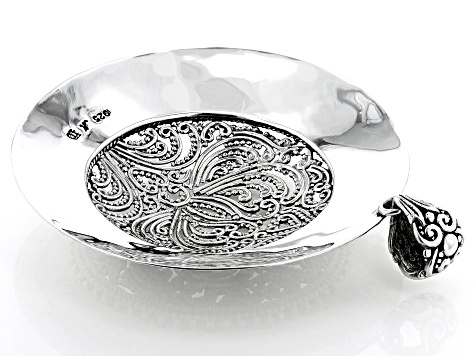 Sterling Silver Filigree Hammered Statement Pendant