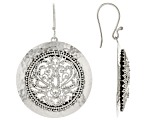 Sterling Silver Filigree & Hammered Statement Earrings